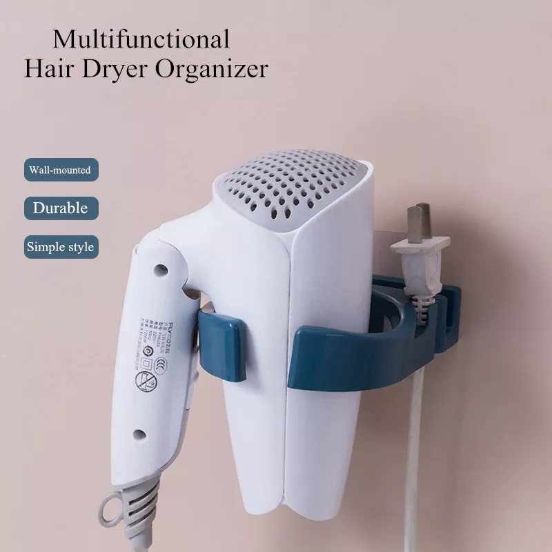 ZH327 Wall Mounted Hair Dryer Holder Blower Storage Organizer Rack