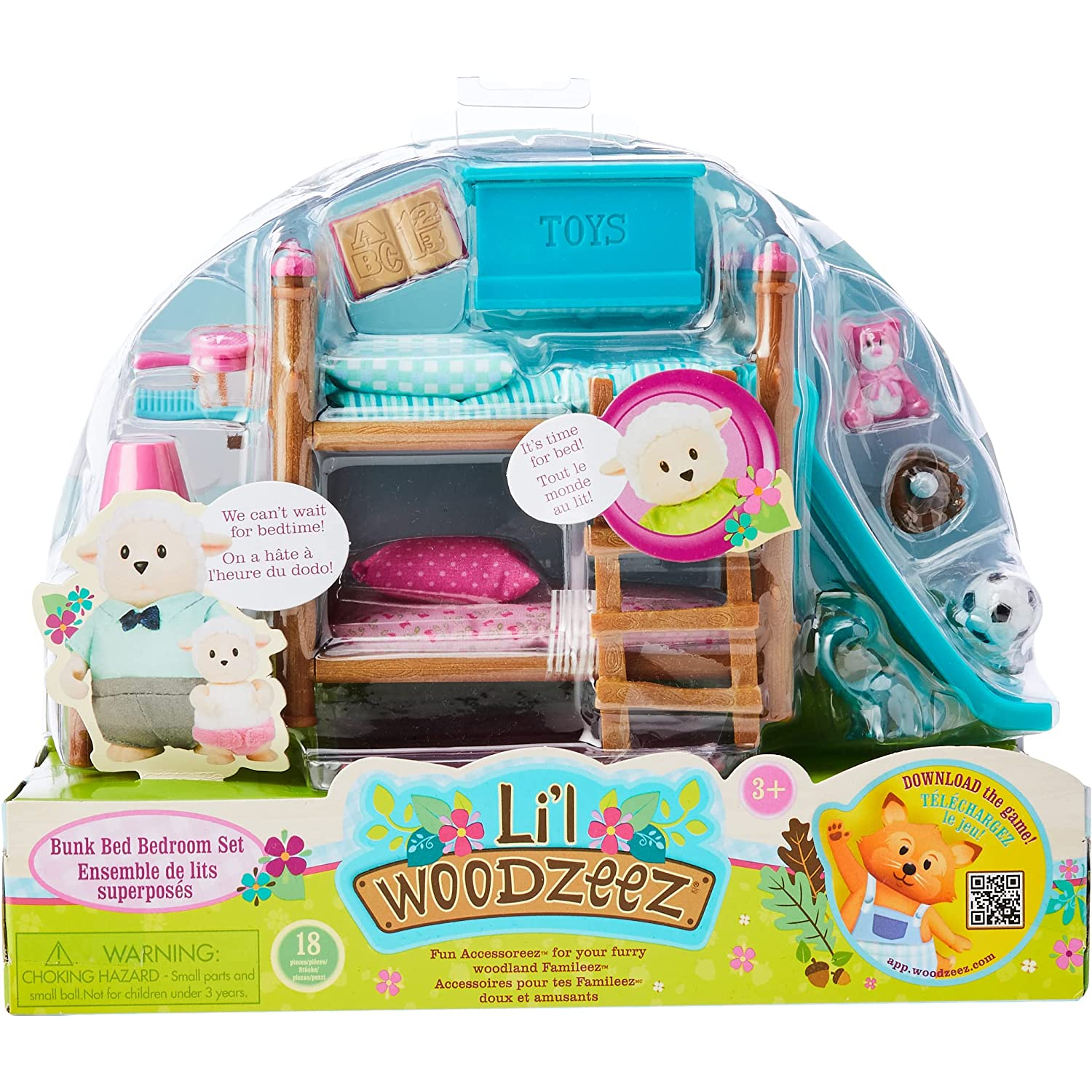 Woodzeez li bunk bed suitcase playset lil