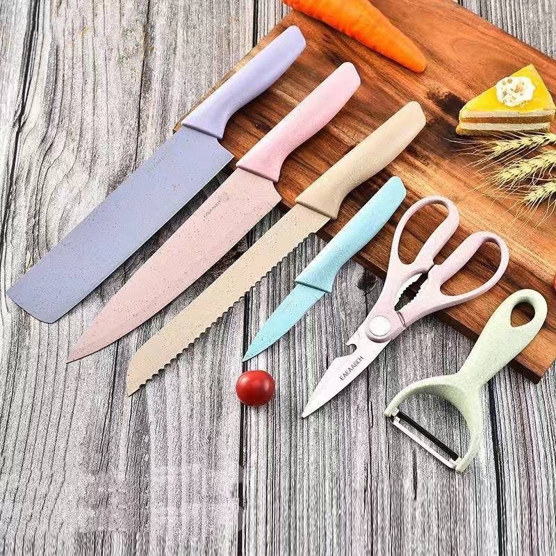 bea CORRUGATED KITCHEN KNIFE Stainless Steel Pastel Kitchenware Set ...