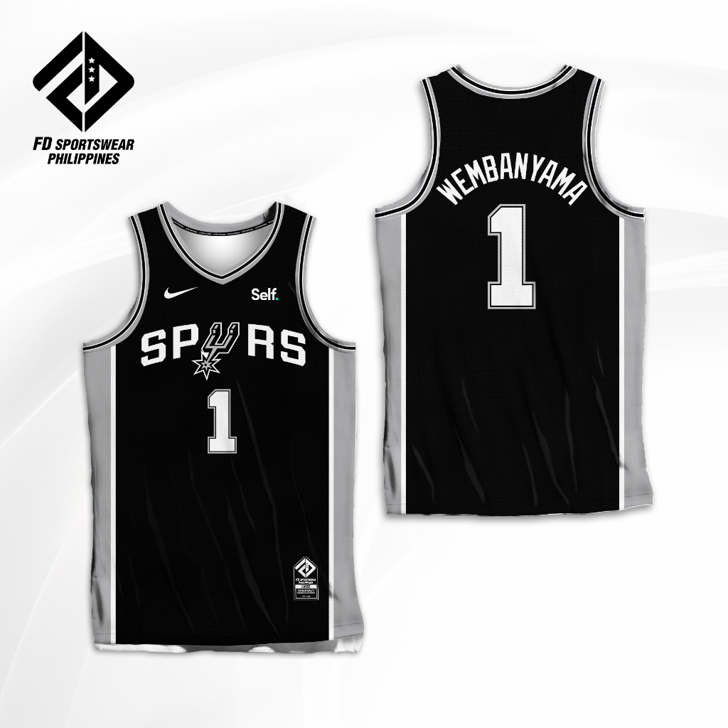 VICTOR WEMBANYAMA #1 SAN ANTONIO SPURS FULL SUBLIMATED JERSEY | Shopee ...