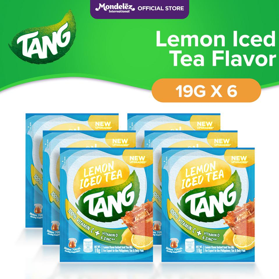 Tang Instant Drink Mix Iced Tea Lemon Flavor 19g (Set of 6) Shopee