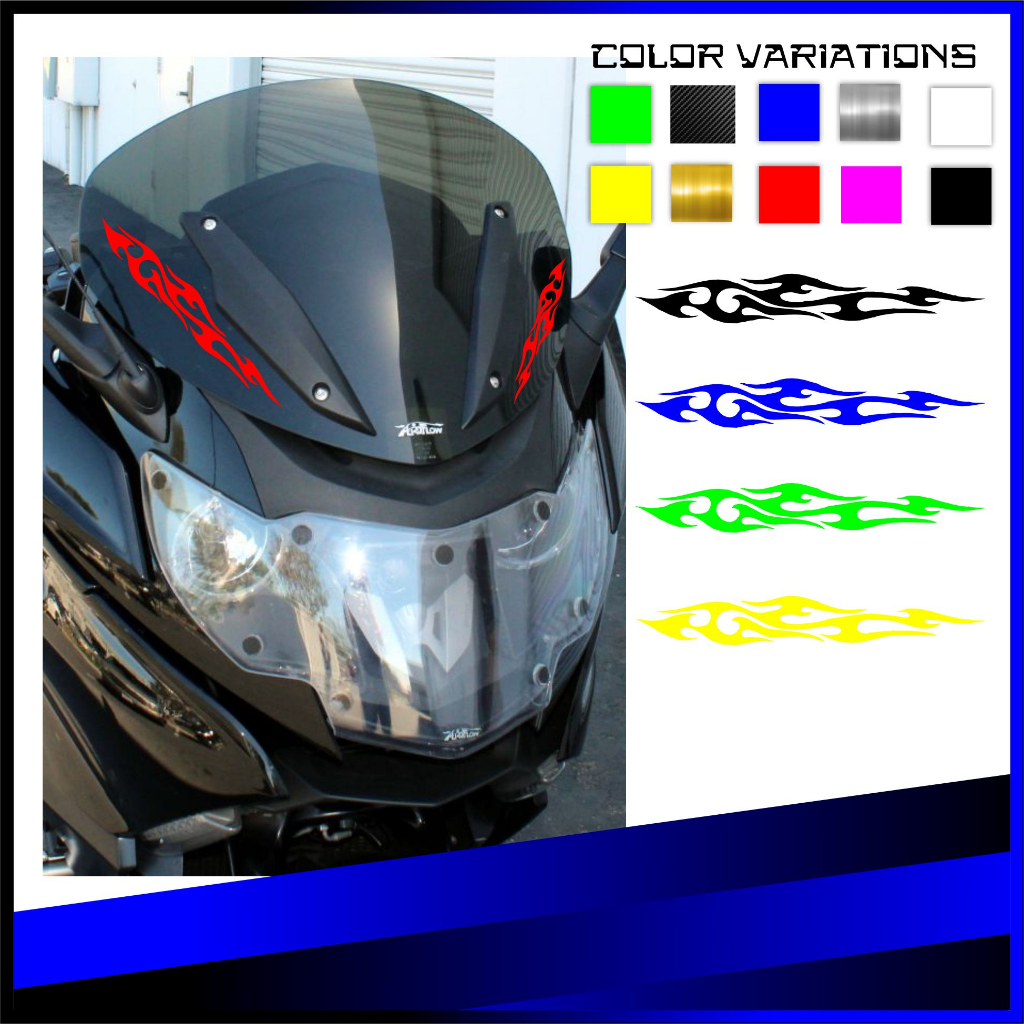 FLAME WIDEFIRE CUTOUT STICKER DECALS WATERPROOF (2 PCS) | Shopee ...