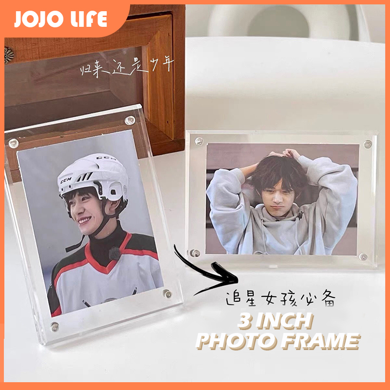 3 Inch Acrylic Photo Frame Magnetic Photo Frame Desktop Photocard ...