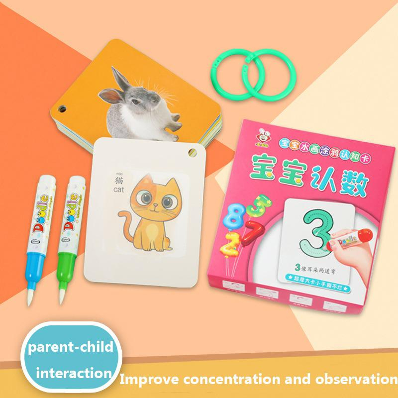 Magic Doodle Pen Flash Card Early Educational Cards Fruits Alphabets ...