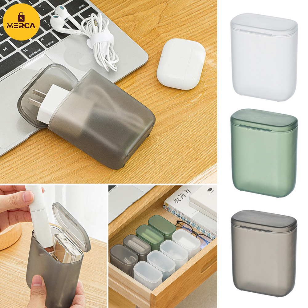 Merca Ins Portable Wire Cable Storage Box Travel Headphone Makeup ...
