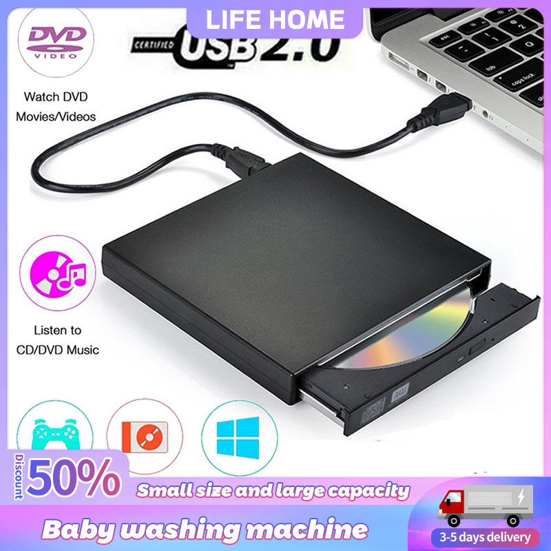 External CD DVD Drive USB Slim Portable External DVD Player DVD CDRW