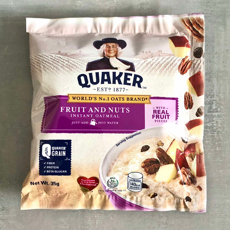 QUAKER INSTANT OATS FRUIT & NUTS 35g Shopee Philippines