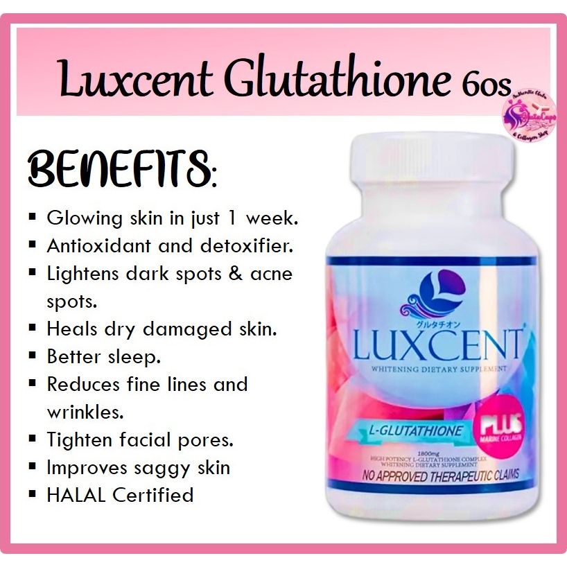 benefits of luxcent glutathione Luxcent Pelle Luminosa Integratore L-Glutathione Con Collagene Marino