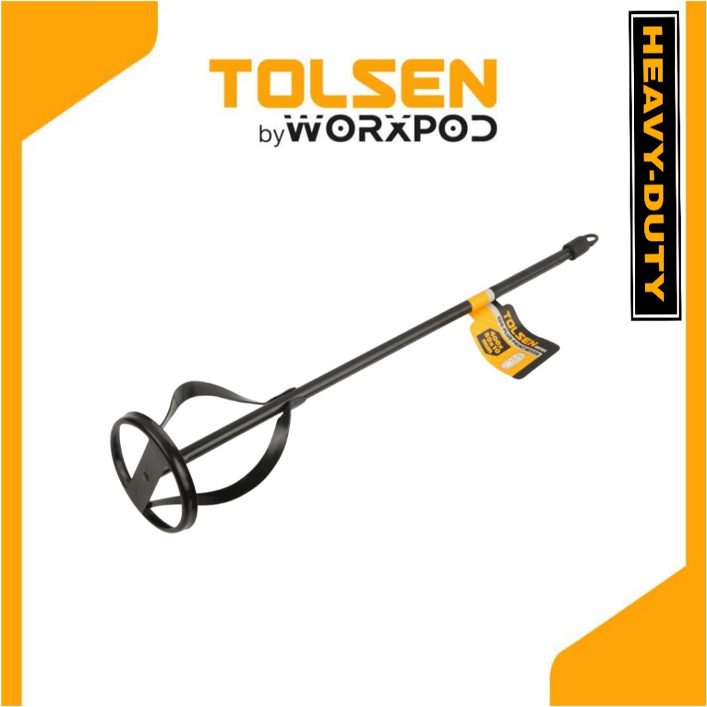 TOLSEN Paint Cement Mixer Hex Shank (400x80x8mm 600x100x10mm) Powder