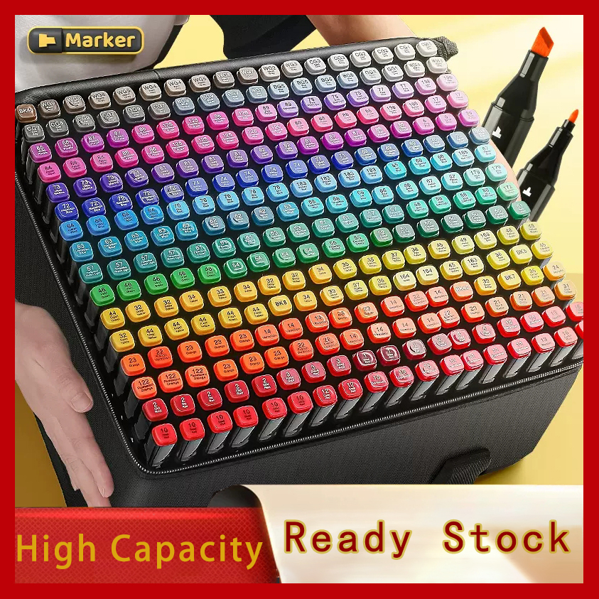 [shiptoday] 30/80/168 color alcohol markers highlighter pen set touch
