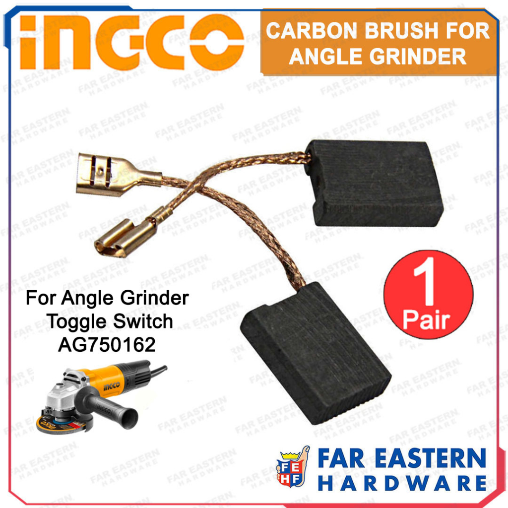 Ingco Carbon Brush For Angle Grinder 1 Pair Ag750282 Ag750162 Ag70012 Sp 38 Insp Shopee 3494