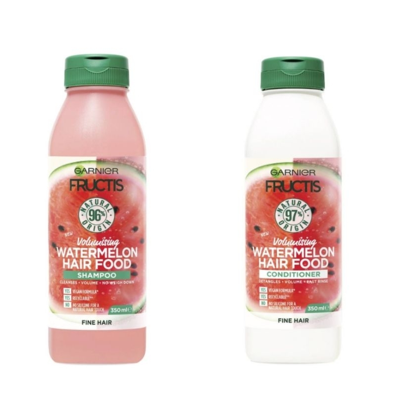 Garnier Hair Food Shampoo/Conditioner 350mL Watermelon Shopee