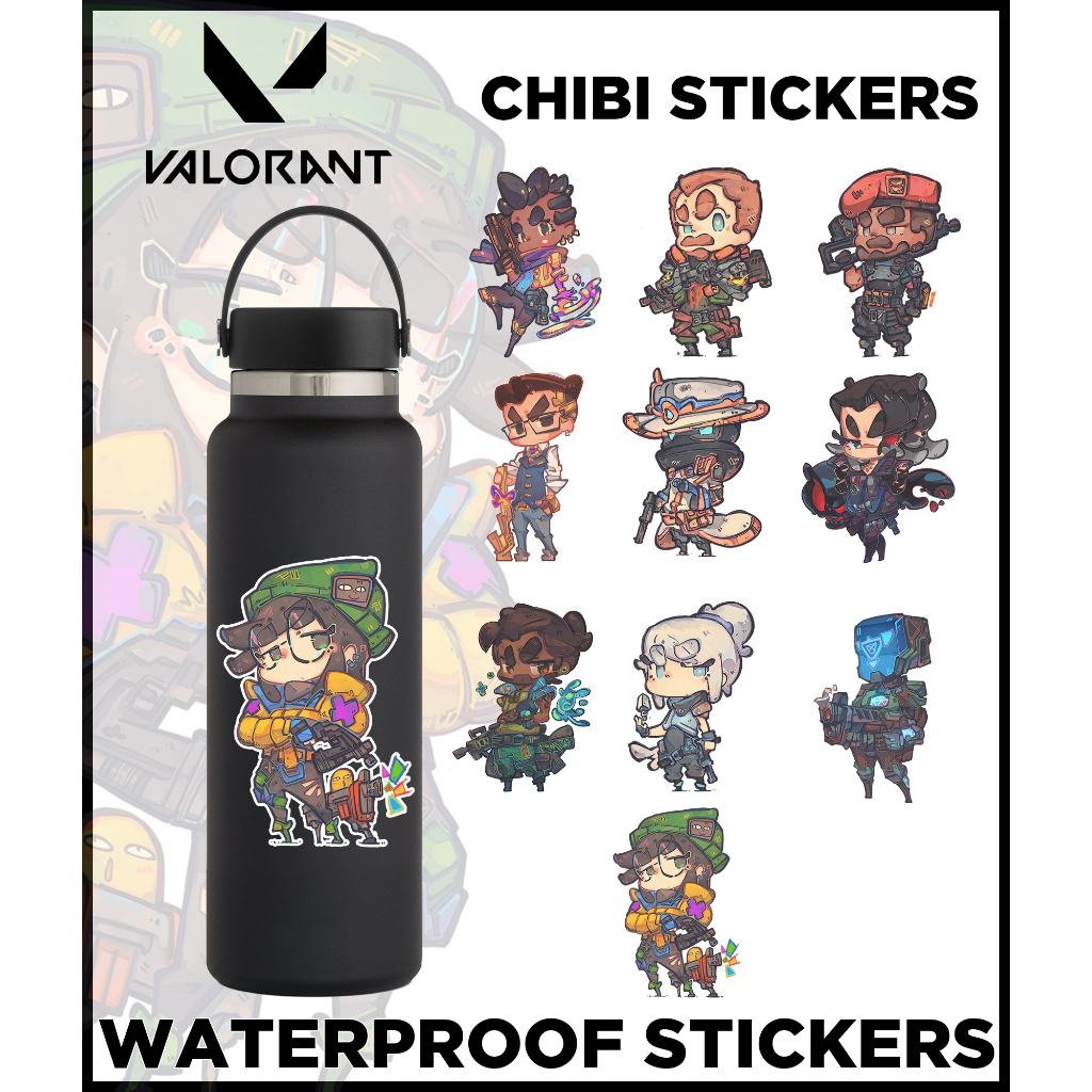 Valorant Characters Chibi Stickers | Laminated Waterproof Sticker ...