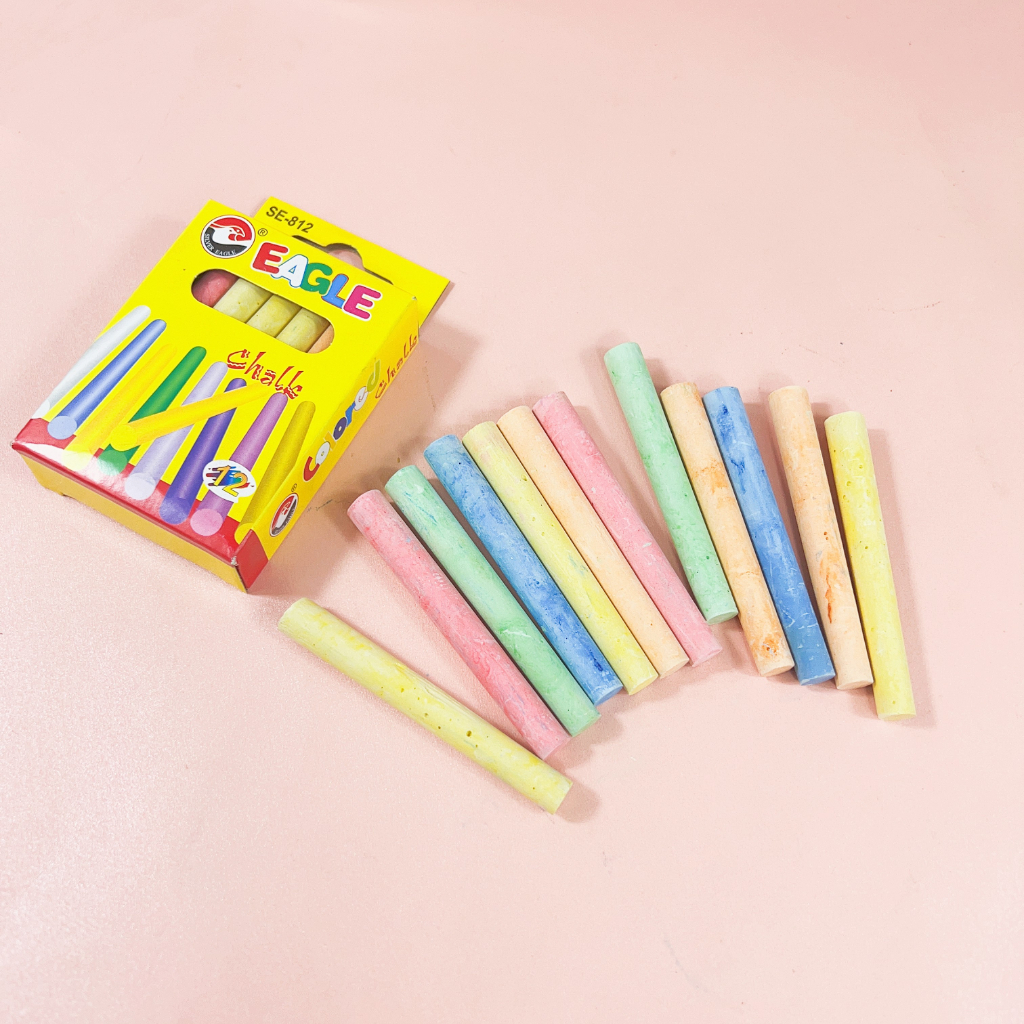 White, Yellow & Assorted Colored Blackboard Chalk Non-Toxic Black Board ...
