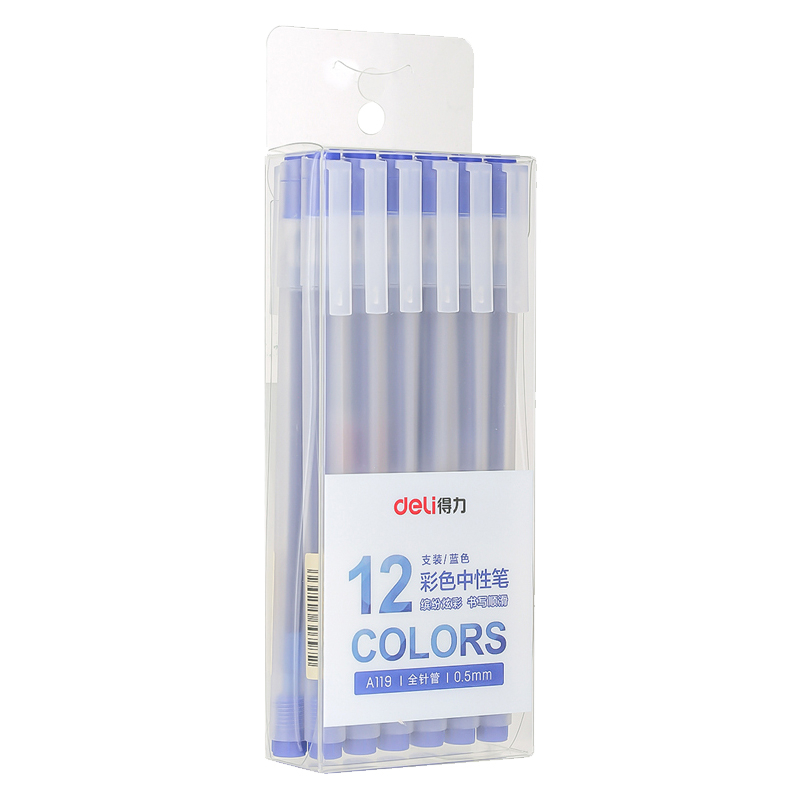 Deli A119 Writing Instrument Gel Pen 0.5mm 12Pcs/Box 1 Box 79a119p12 ...
