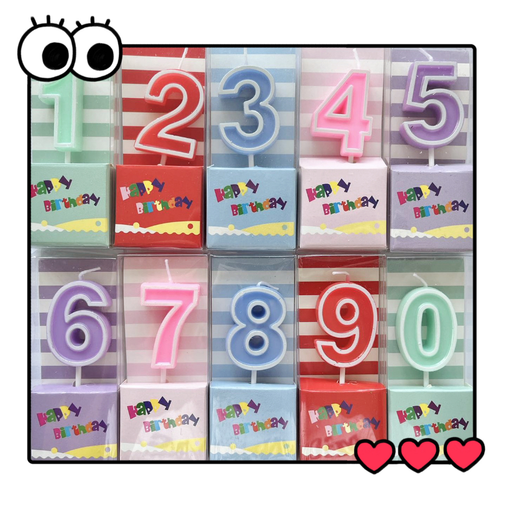 (Random color)Candy Color Number Candles Birthday Party Needs #CDC09 ...