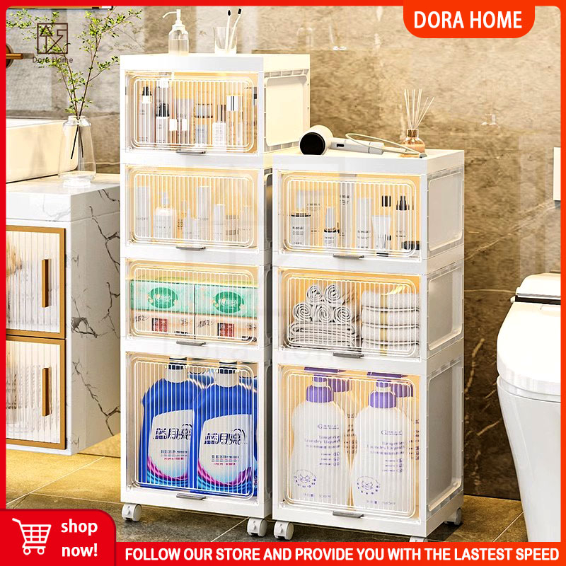 Dora Movable Drawer Plastic Storage Box with Wheels