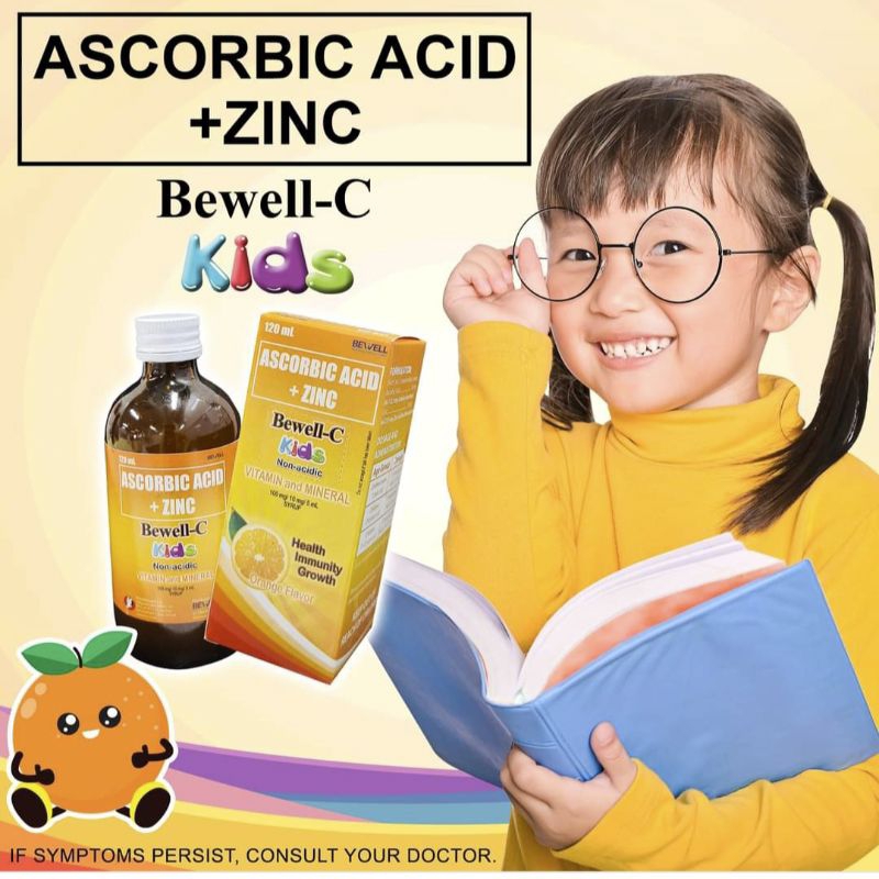ASCORBIC ACID +ZINC (BewellC Kids) NONACIDIC 120ml Shopee Philippines