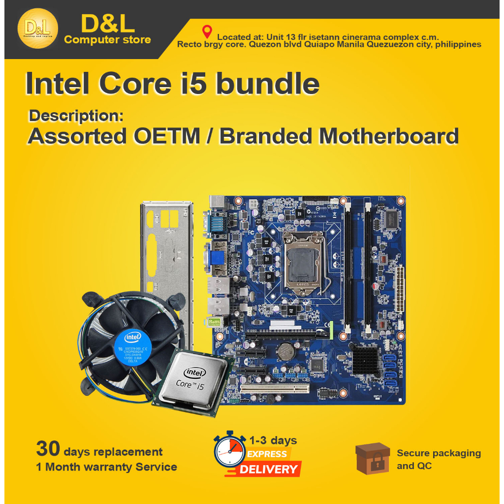 i5 BUNDLE (MOTHERBOARD + PROCESSOR + HEATSINK FAN)[[REFURBISHED]] Shopee Philippines