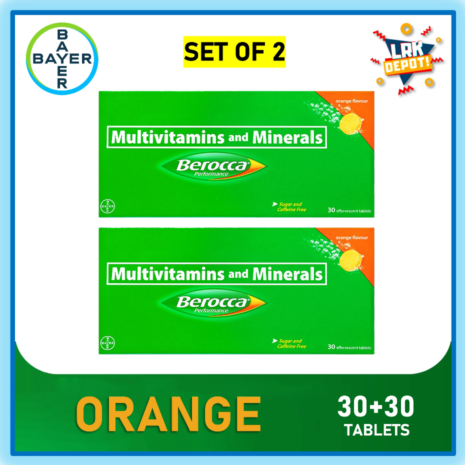 Berocca Orange Flavor (BUNDLE 30 + 30s Effervescent Tablets ...