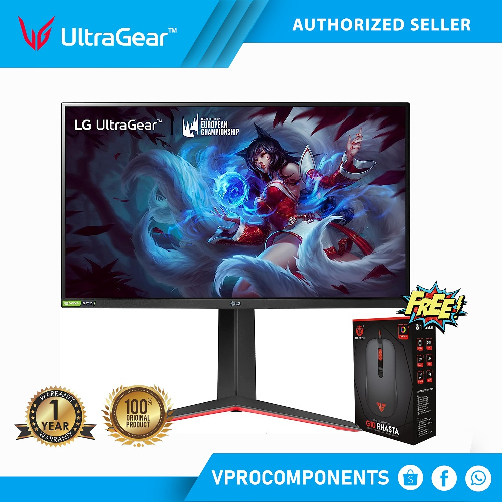 Lg Ultragear 27gp850 B Gaming 27 Qhd Nano Ipshdr Flat Monitor2560x1440hdmidp165hz320cd 1405