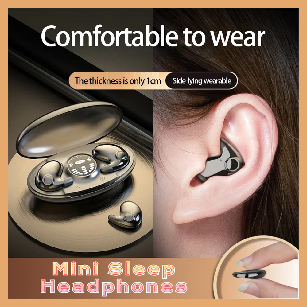 Side Lying Wearable Ultra Thin Wireless Bluetooth Earbuds In Ear Sleep
