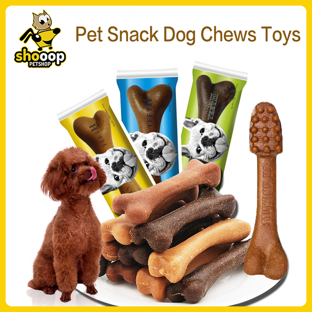 Dog snacks dog dental bone chew toys Molar Healthy Teeth Chewing Cowhide Bones foy oral hygiene