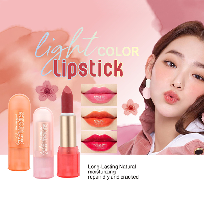 kiss beauty 3 Colors Lipstick Soft Matte VE Moisturising Long Lasting