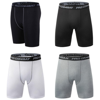 Men's One Leg Compression Capri Tights Base Pants Layer Athletic