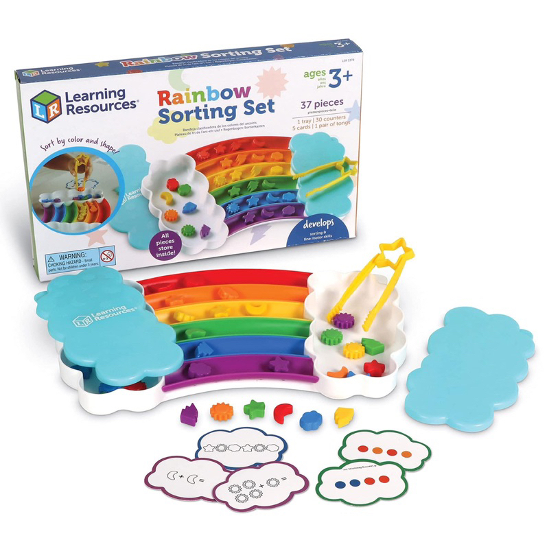 Learning Resources Rainbow Sorting Set,37 Pieces, Ages 3+, Fine Motor ...