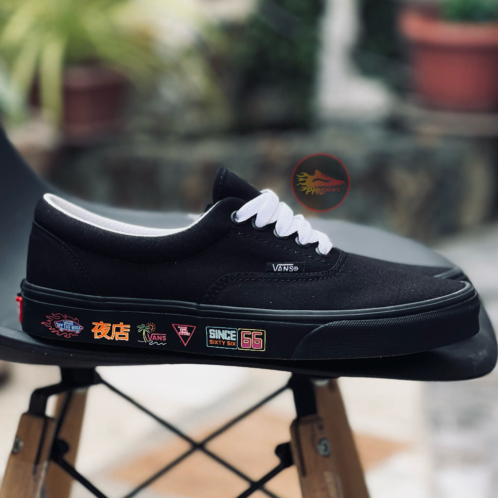 Vans Era Market Black Neon | Shopee Philippines