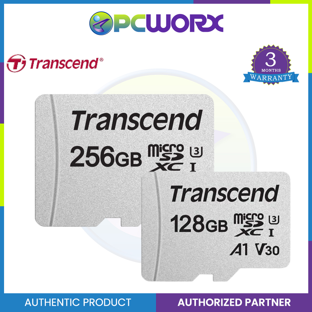 Transcend 128GB/256GB UHSI Class 10 MicroSDXC/SDHC 300S Memory Card
