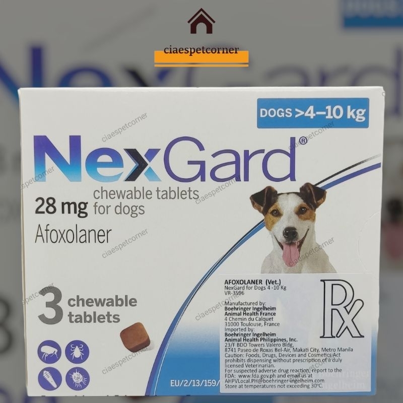 NexGard Chewable Tablet for Dog Anti Ticks Fleas with sticker Shopee Philippines