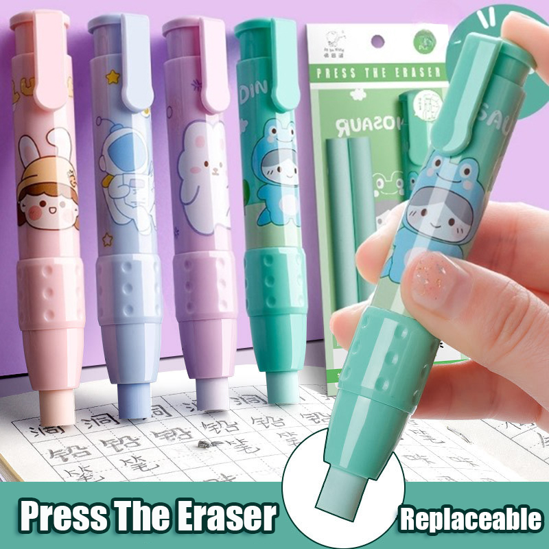 Retractable Pushable Eraser Painting DebrisFree Creative Pencil Press