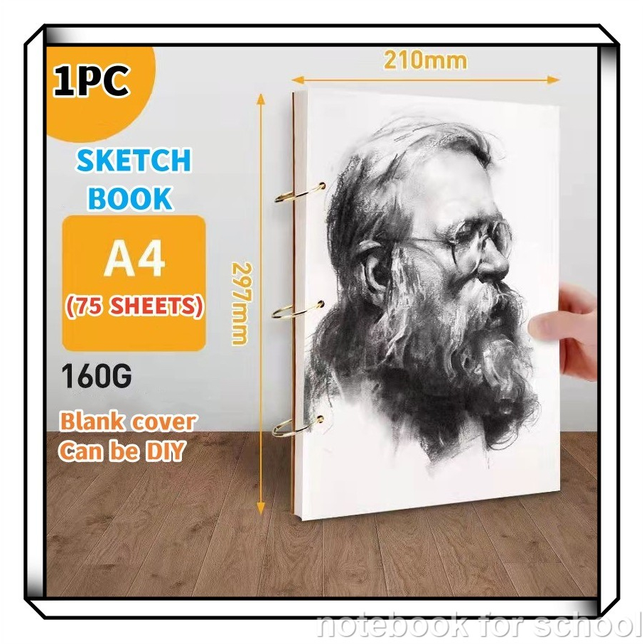 A4/8K Looseleaf Sketchbook Watercolor/Sketch/Marker Kraft Painting