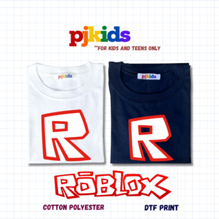 3kings.ph Roblox White Tshirt Black Short Terno Kids Boy 1-5y/o