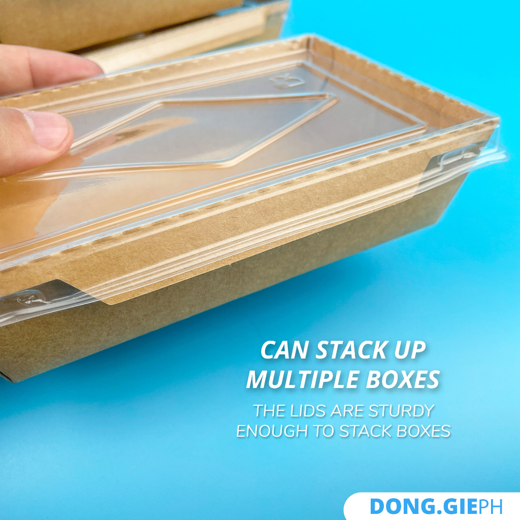[10 PCS] Kraft Salad Container Box with Lid | Shopee Philippines
