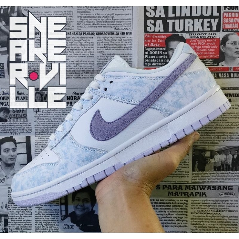 dunk low purple pulse on feet