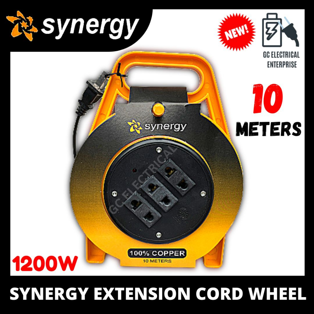 Synergy Extension Cord Wheel 10 Meters (WB210) Heavy Duty 10m Shopee