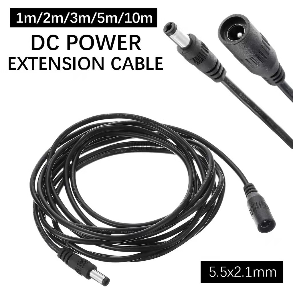 EZVIZ C3W C3W Pro C4W 12V DC Extension Cable 5.5mm x 2.1mm Male Female
