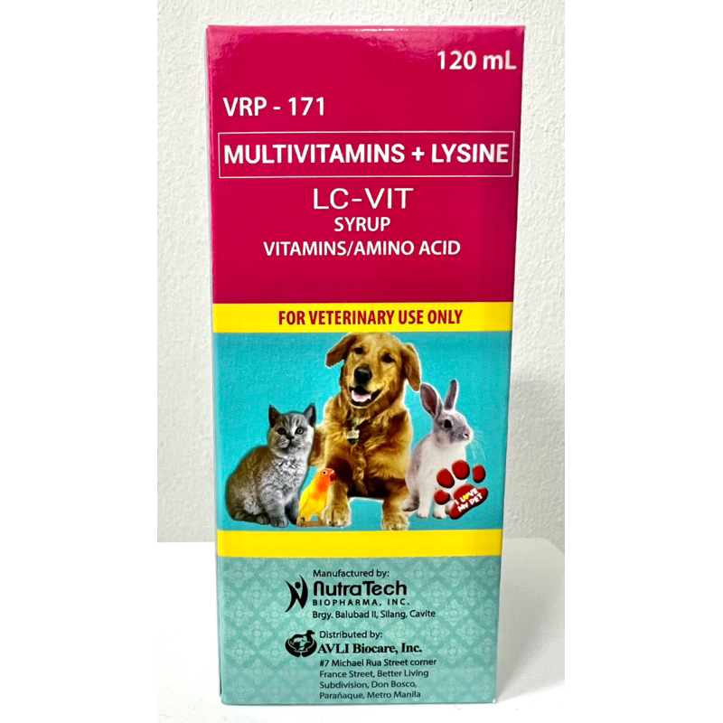 LC VIT Multivitamins + Lysine Syrup Oral Suspension for Cats and Dogs