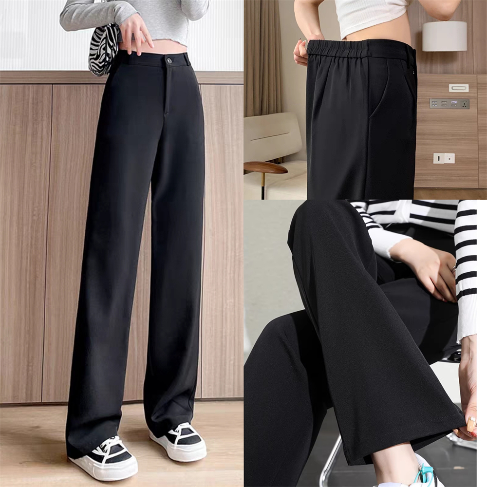 High-Waisted Wide-leg Suit Pants Women's Korean style Loose and Slim ...