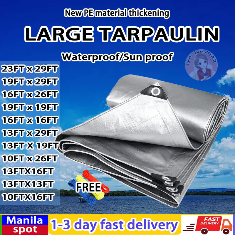 Large tarpaulin 20ft x29ft Tarp lona tolda trapal waterproof makapal
