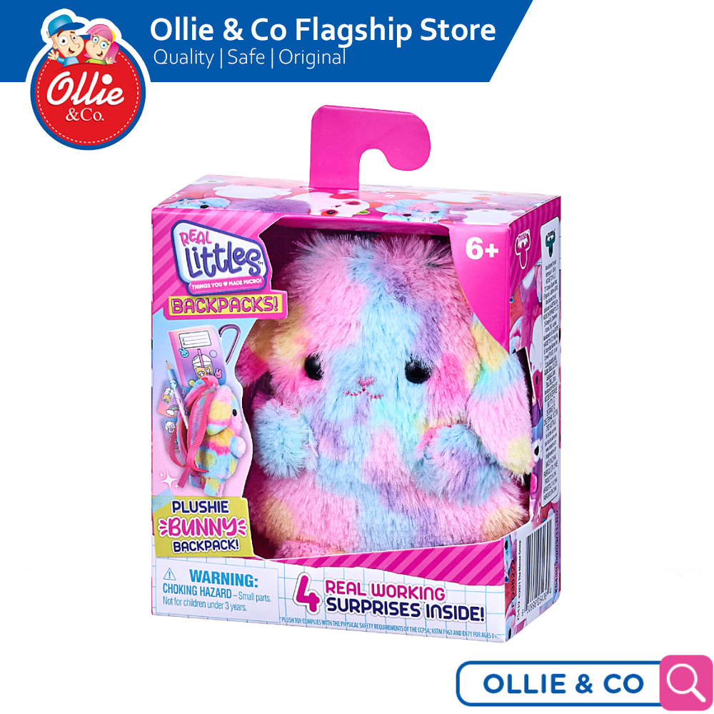 Real Littles S7 Plushie Animal Backpacks Toy with Real Working Mini