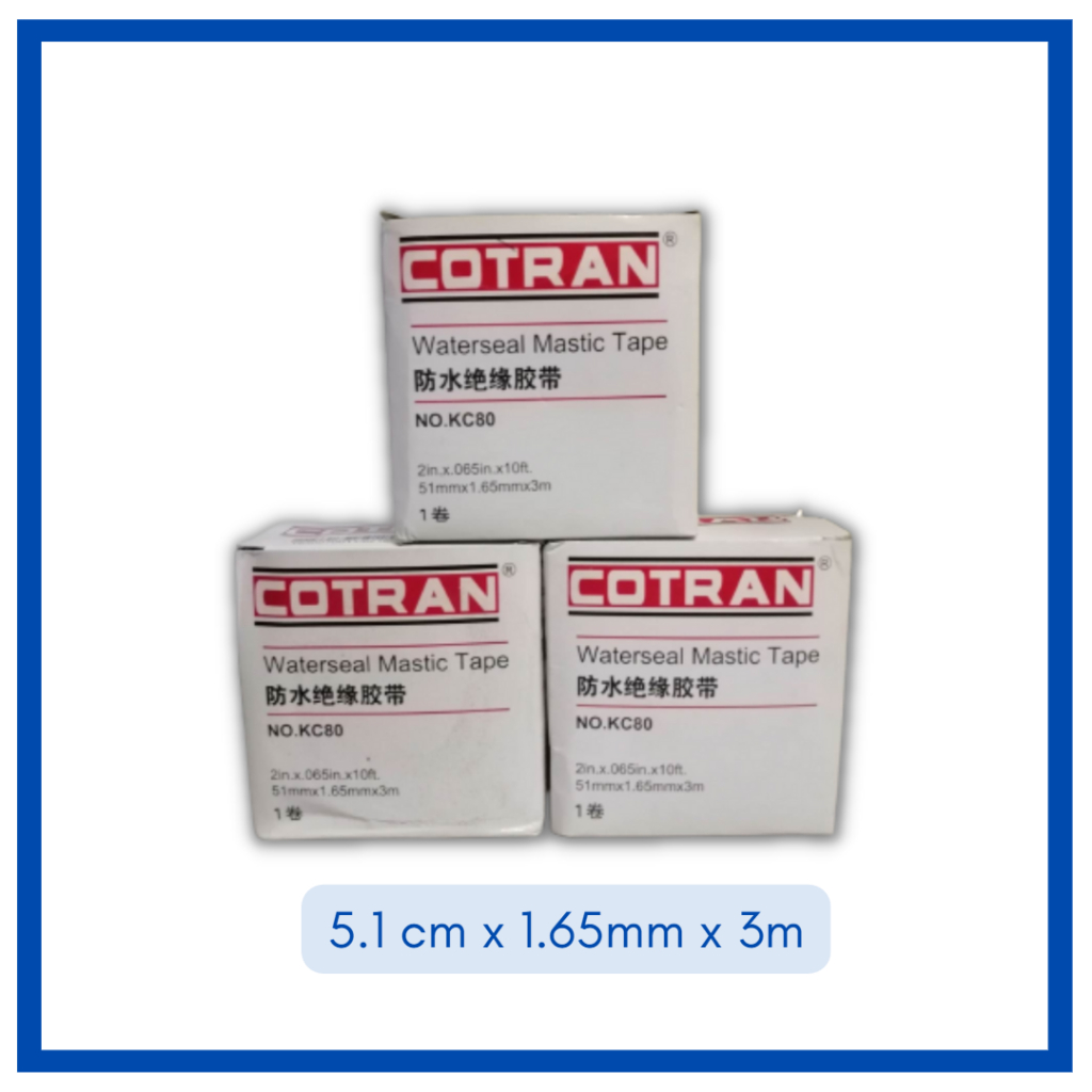 COTRAN WATER SEAL MASTIC TAPE NO.KC80 5.1cm x 1.65mm x 3m Shopee Philippines