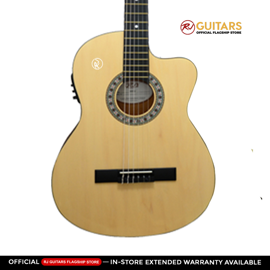 RJ Guitars Deluxe Manila Classical Nylon Acoustic Guitar Shopee