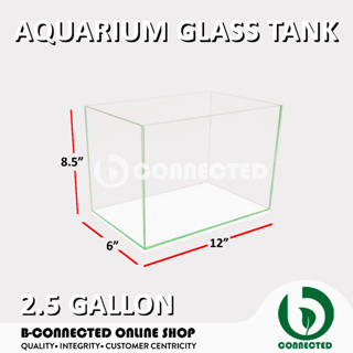 AQUARIUM FISH TANK 2.5 & 5 GALLON BY BCONNECTED / GLASS TANK WITH