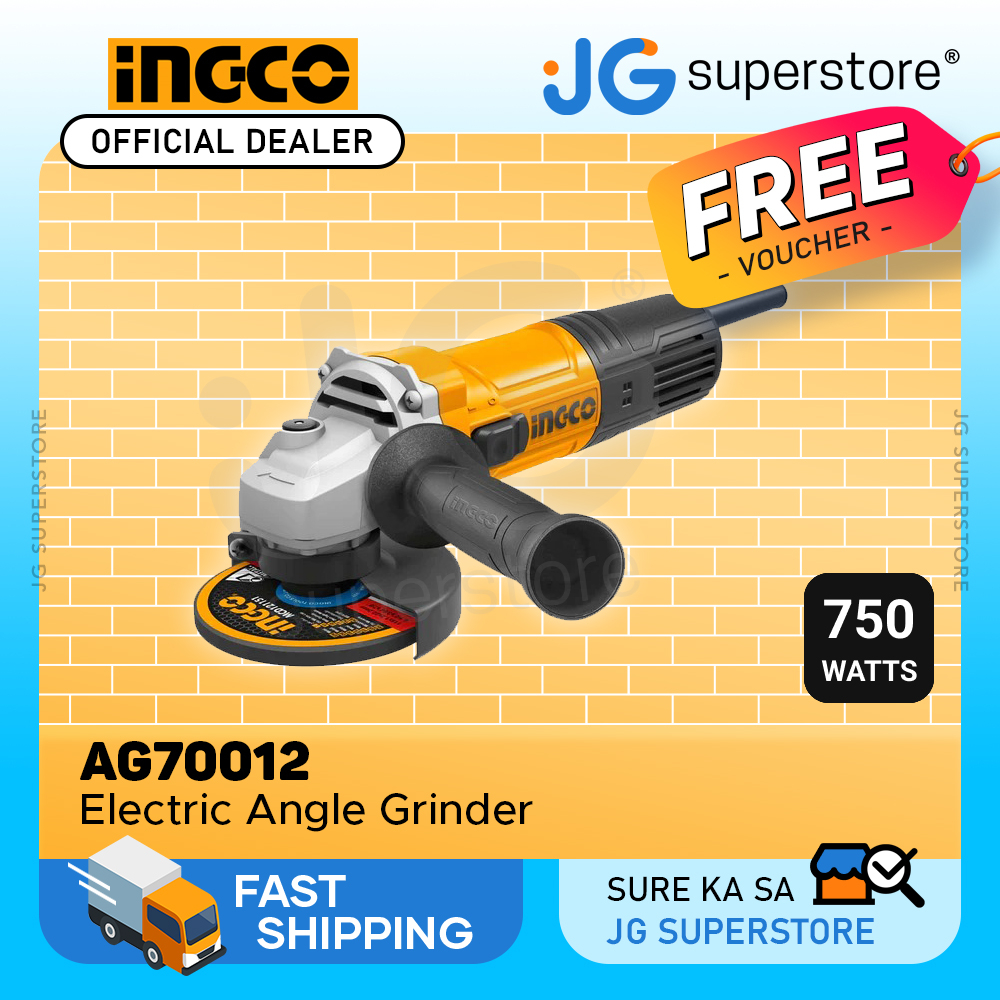INGCO 750W Electric Angle Grinder w/ 4