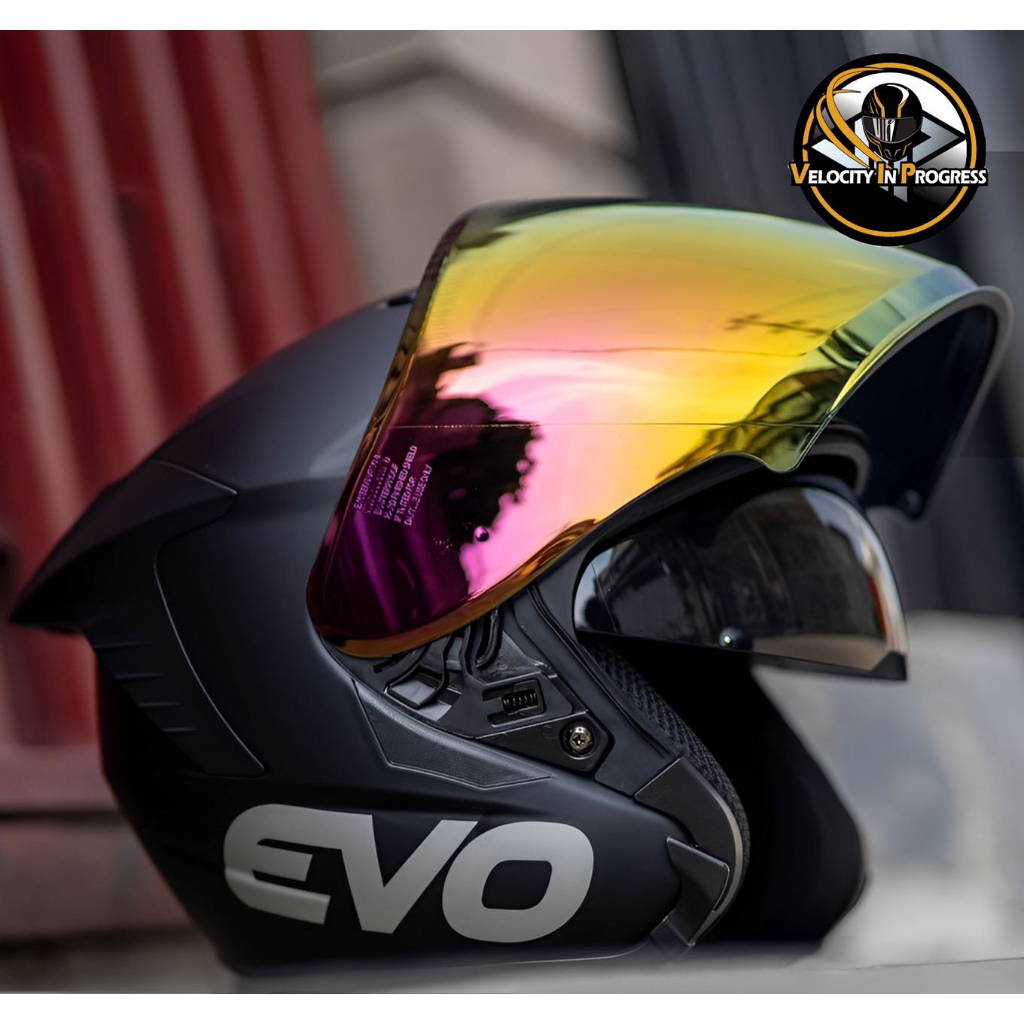 Evo Rx 5 Plain Half Face Dual Visor Helmet With Free Clear Lens Shopee Philippines 