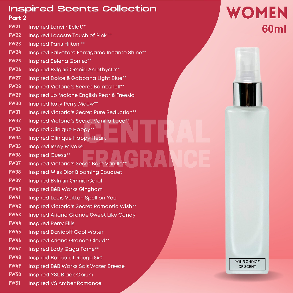 COD ( PART 2 ) 60ml Oil Based Perfume for WOMEN by CENTRAL FRAGRANCE